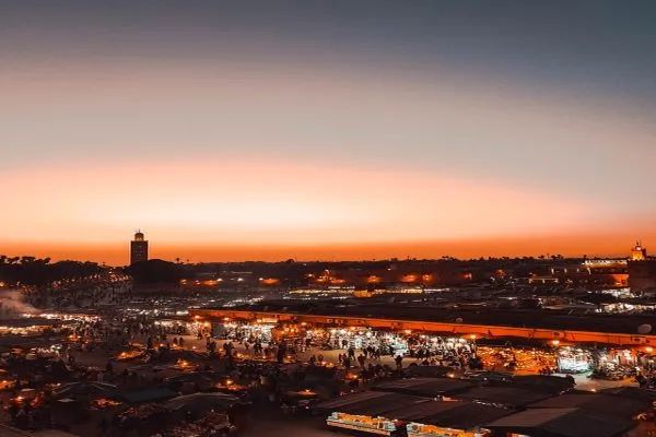 Stunning view of the Red City, Marrakech, during a Morocco Desert Trip