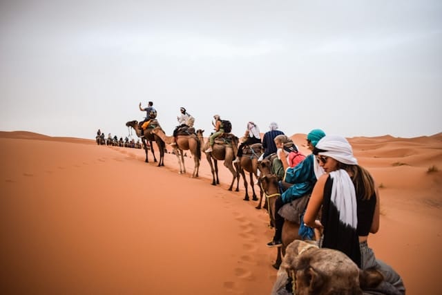 Vast Sahara Desert in Merzouga, captured during a 4 day Morocco desert trip from Marrakech to Fes.