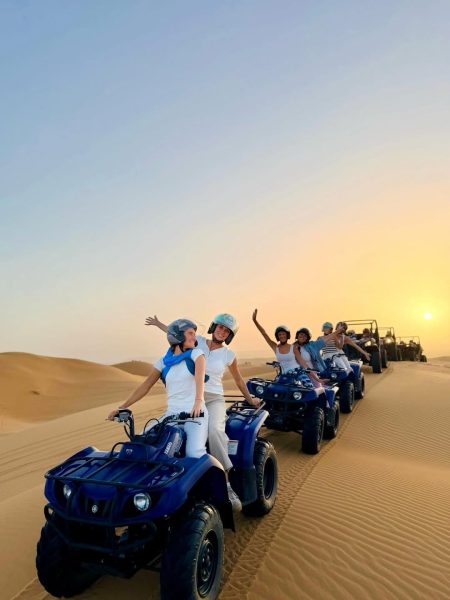 Our group enjoyed a quad biking tour across the desert.