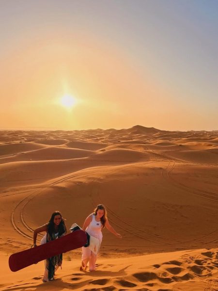 Sandboarding adventure on the Erg Chebbi dunes