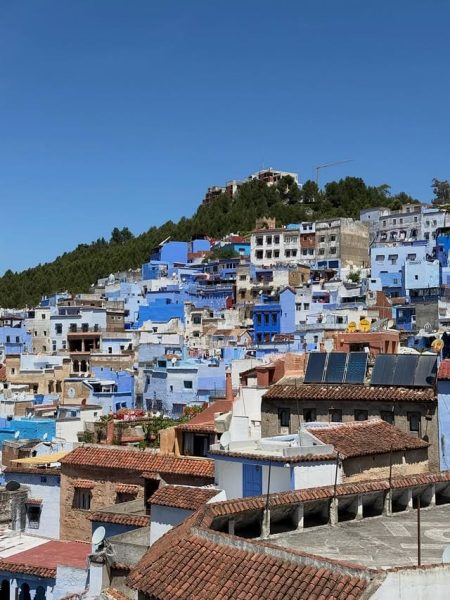 Chefchaouen city and its famous blue-painted buildings